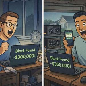 单人比特币矿工罕见胜出：独揽30万美元巨额奖励