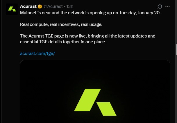 $ACU上市后的前景展望：Acurast代币2026年价格预测