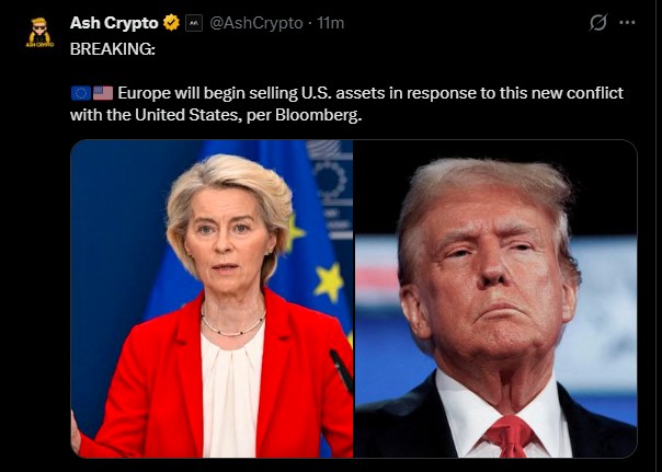  欧洲抛售美国国债？特朗普关税引发“出卖美国贸易”恐慌 