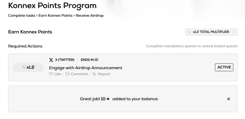 热门交互合集 | Moonbirds新徽章任务；Konnex上线积分任务（1月22日）