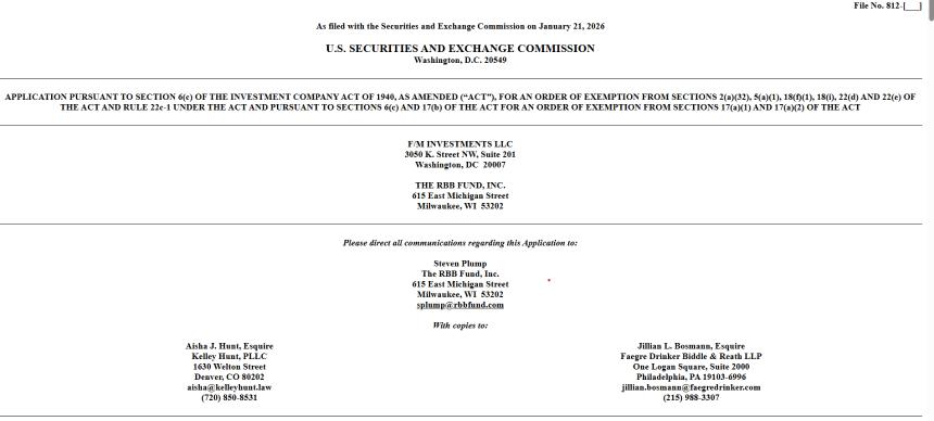 资产管理公司F/m寻求美国证券交易委员会批准为美国国债ETF通证化
