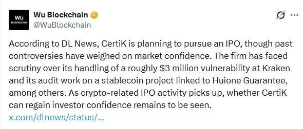CertiK IPO上市:Web3安全公司进军公开市场