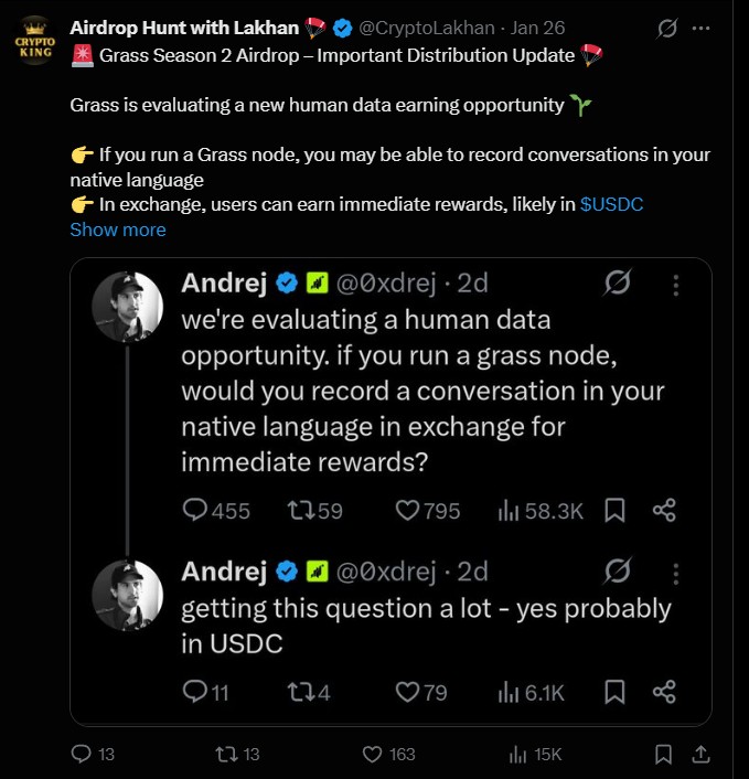 Grass Airdrop 第二季终于要来了:这一季有什么不同之处?