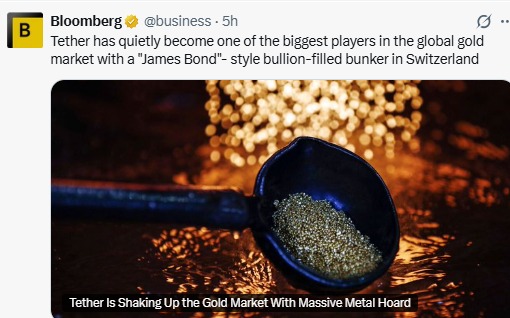 随着金价和需求激增,Tether黄金储备突破140吨。