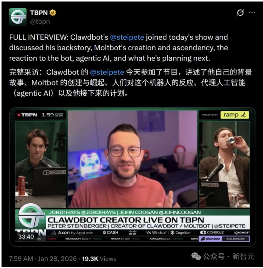  Clawdbot之父坦言：10天随手写的AI，“它开口那一刻，我吓懵了”！ 