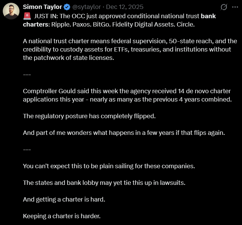 Laser Digital寻求美国银行牌照，Nomura控股助力加密货币银行业务拓展