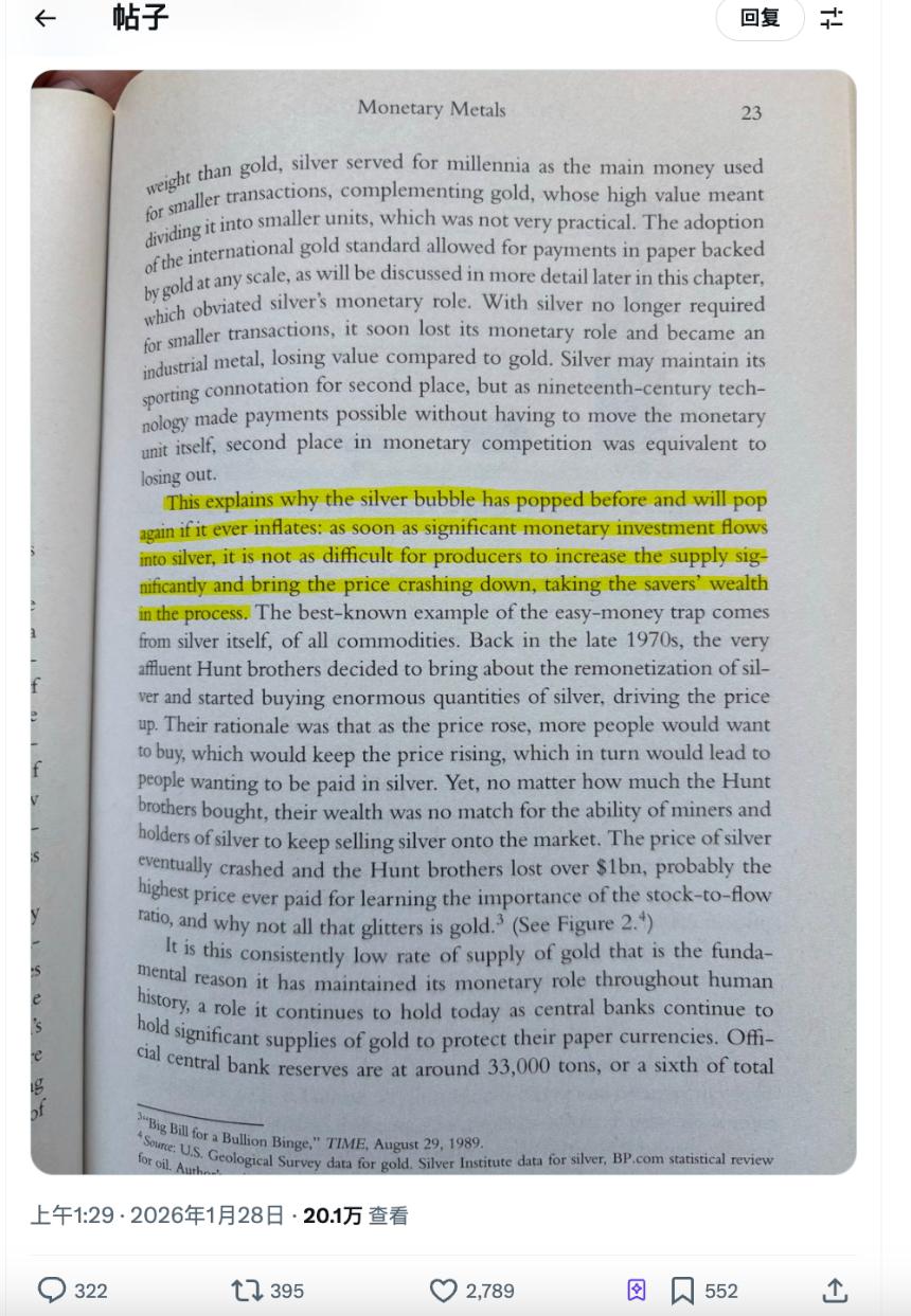  一本 8 年前关于比特币的书，正在“预言”白银崩盘？ 