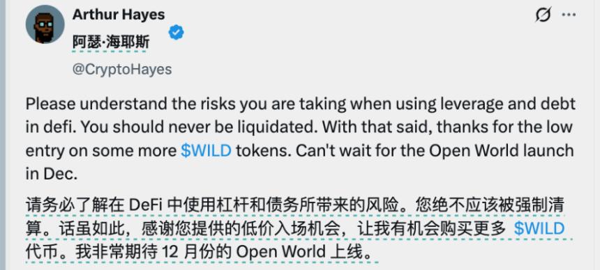  Arthur Hayes 2025 交易账本：左手喊单造梦，右手链上清仓 