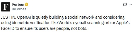  随着有关 OpenAI 生物识别社交网络的传闻甚嚣尘上，Worldcoin 价格飙升。 