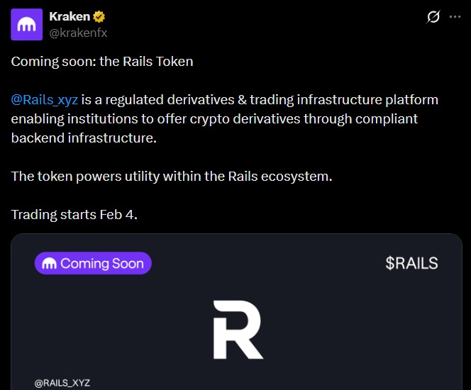  Rails 空投和 Kraken 上线：锁定 $RAILS 奖励的最后机会 