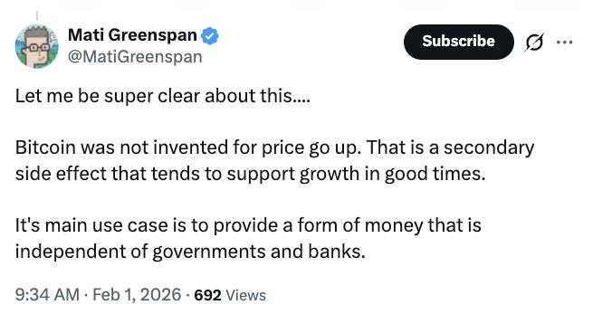  比特币（BTC）跌破6.5万美元概率攀升至72%，Polymarket市场看空情绪升温 