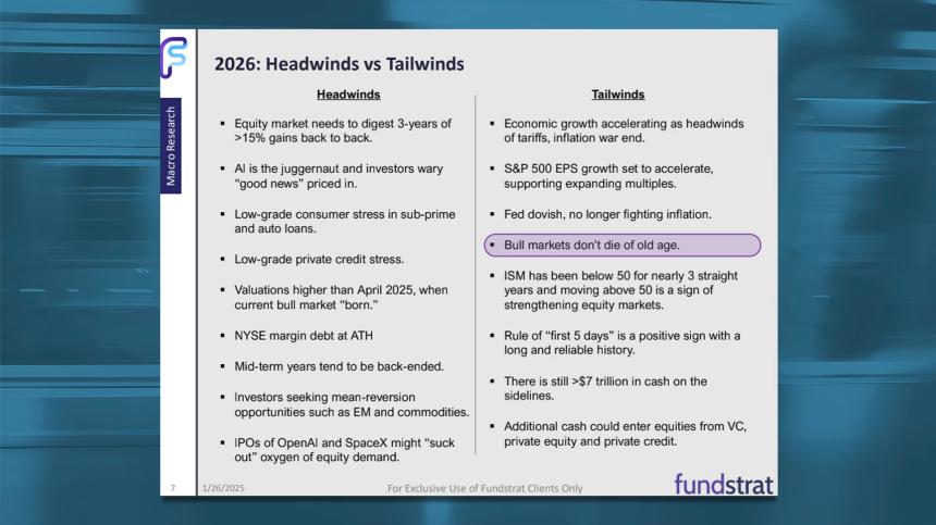  对话 Tom Lee：黄金看向 8900，ETH 2400 是底部，美股年中或回调 20% 