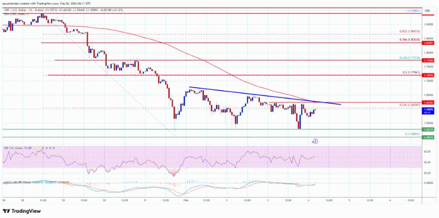 XRP价格尝试反弹突破 多头面临关键阻力测试