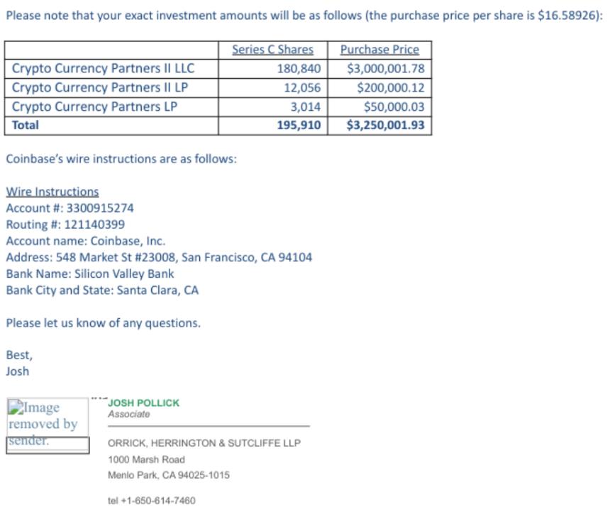 美国司法部公开的电子邮件显示，爱泼斯坦在2014年曾对Coinbase进行了320万美元的投资
