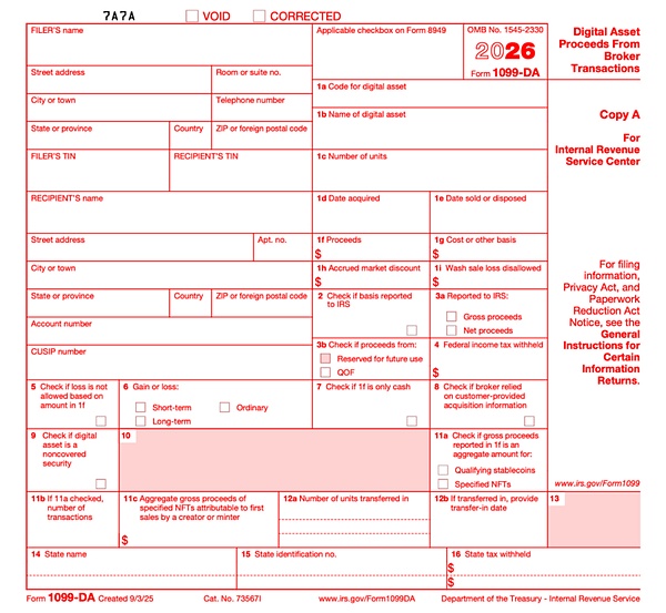 数字资产税务监管的颗粒度革命：美国1099-DA表格解析与合规指南