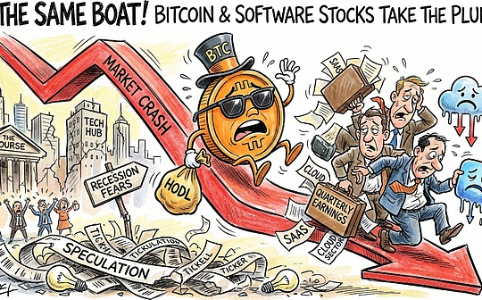 比特币与软件股同步下跌的背后原因分析