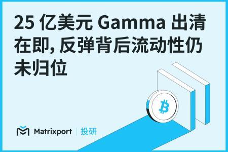 Matrixport投研：25亿美元Gamma敞口即将出清，市场反弹或因流动性不足承压