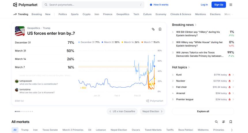 Polymarket 新版网站 重新定义新闻媒体