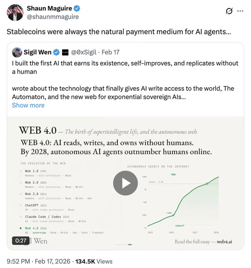 AI代理经济崛起：区块链将成为核心金融基础设施