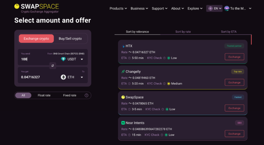 SwapSpace完成首批DEX集成，开启链上流动性新时代