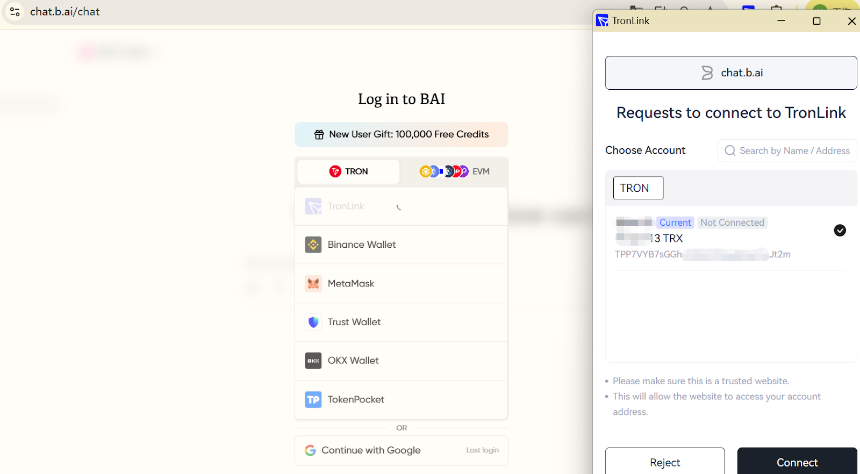 B.AI LLM 服务快速入门指南：四步畅玩多款 AI 大模型对话与API接入，登录即领 100,000 免费AI积分