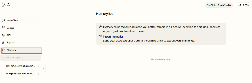 B.AI LLM 服务快速入门指南：四步畅玩多款 AI 大模型对话与API接入，登录即领 100,000 免费AI积分