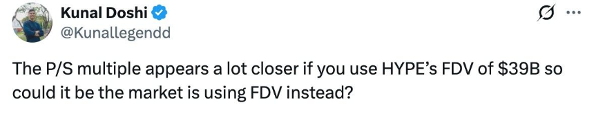 Hyperliquid的FDV估值争议
