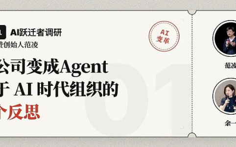 范凌：当公司变成Agent——AI时代组织的五大反思