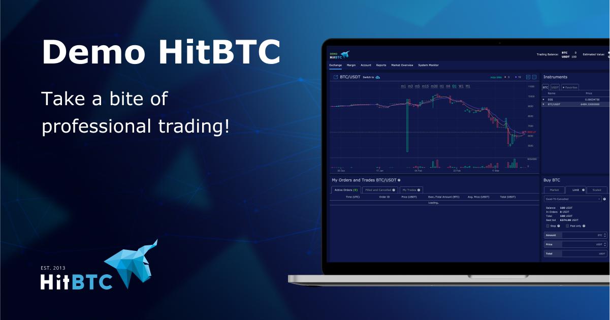 演示HitBTC直播。 HitBTC推出教育交易平台（谷歌翻译）