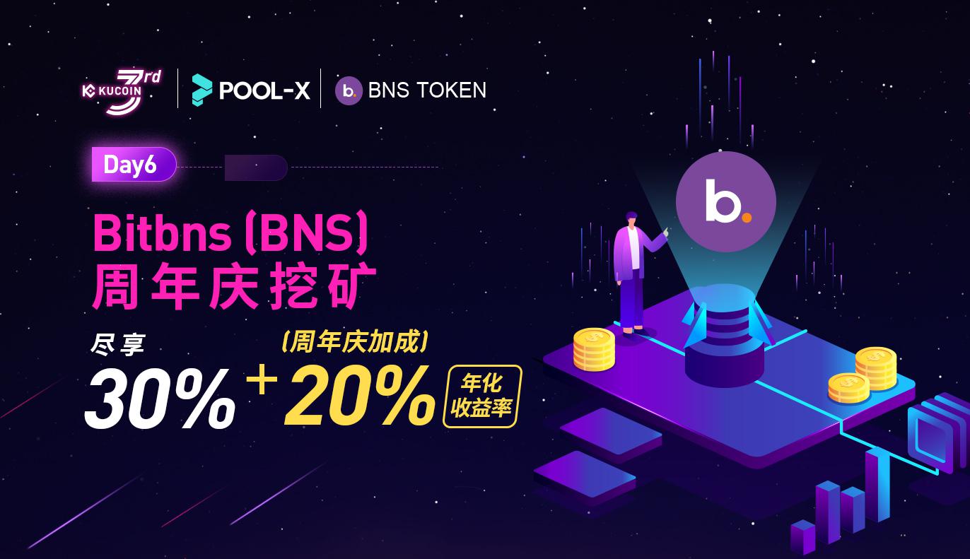 Day 6 - Bitbns (BNS) 周年庆挖矿, 尽享 30% + 20% (周年庆加成) 年化收益率