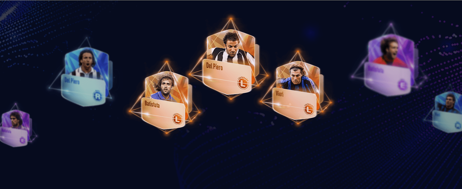 幣安NFT推出足球界傳奇Alessandro Del Piero、Christian Vieri 和 Gabriel Batistuta的NFT遊戲卡