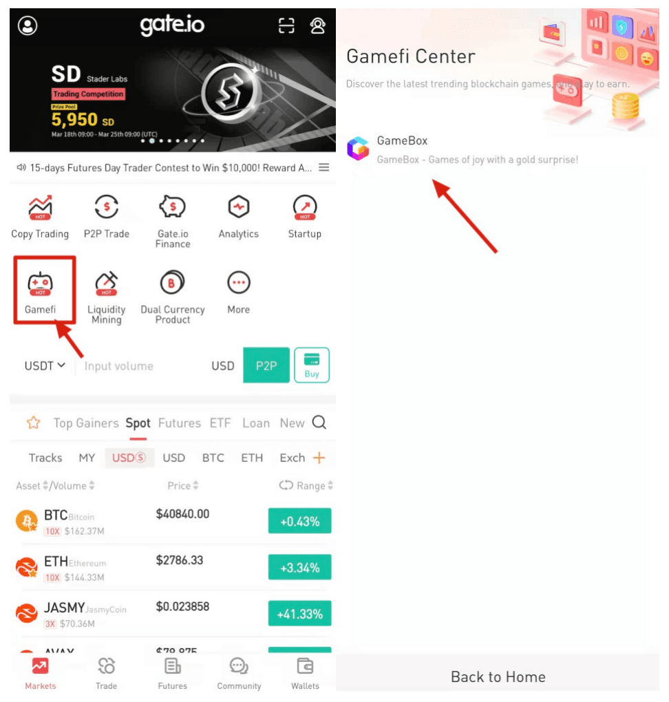 Gate.io launches the Beta version of the Third-Party MiniApp and the GameFi channel
