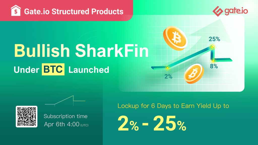 Bullish SharkFin Product under BTC Launched: Get An Annualized Yield of Up To 25%!