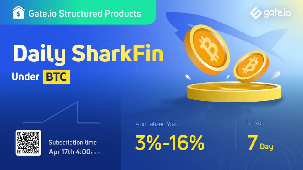 Daily SharkFin under BTC Launched: Get An Annualized Yield of Up To 16%!