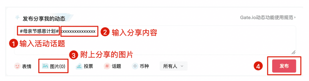 Gate.io 動態圈濃情五月,母親節感恩有禮