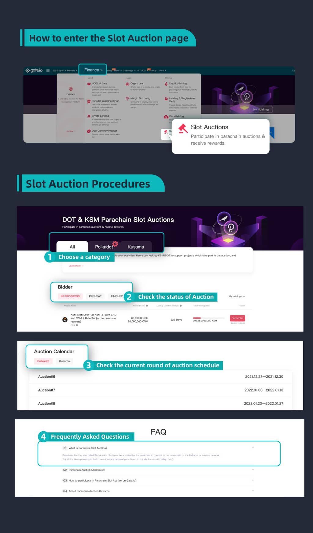 Gate.io Join the KSM & DOT Slot Auction with One-Click on Gate.io(Tinkernet will be delisted in advance)