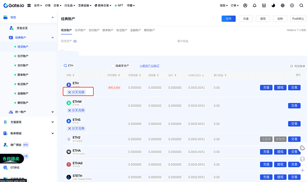 Gate.io已上线ETH预分叉币领“糖果”功能并即将开启交易的公告